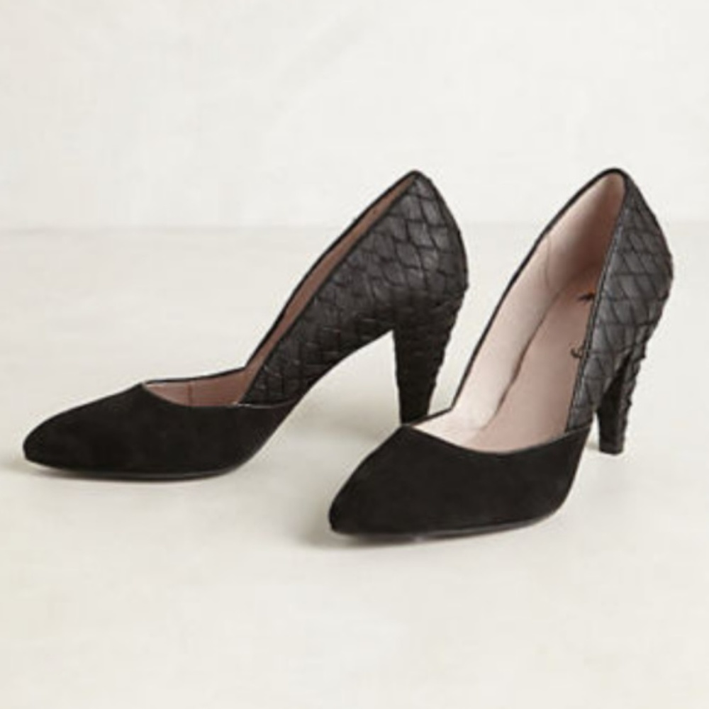 FARYLROBIN/ANTHROPOLOGIE Betty Pumps, Black, 7